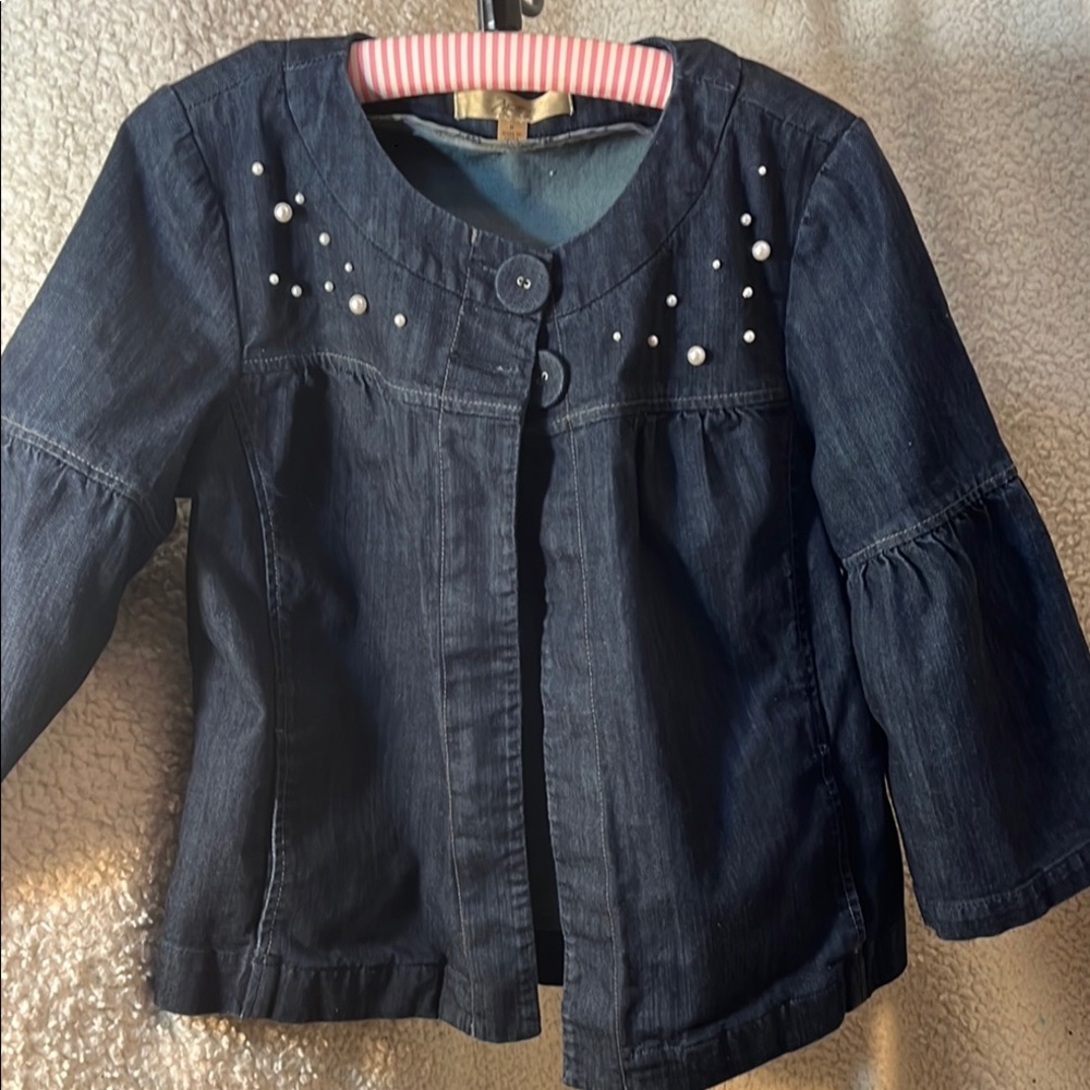 Motto Women’s Denim Jacket Bell 🔔 Sleeves Upcycled